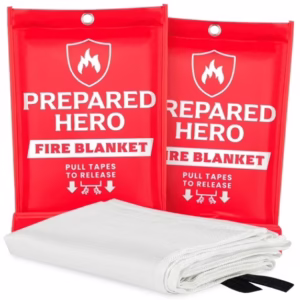 Prepared Hero Emergency Fire Blanket - 2 Pack - Fiberglass Fire Blanket